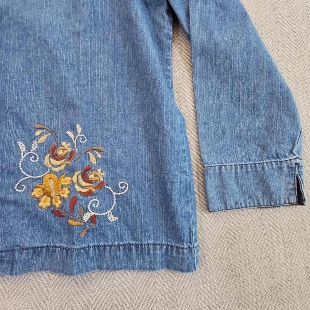 Classic Elements Button-Up Denim Jacket Women's L… - image 2